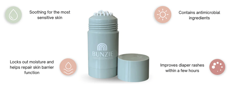 BUNZIE Mess-Free Diaper Rash Cream and Applicator