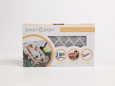 Baby Shopping Cart Hammock - Gray/Aqua - Little BaeBae