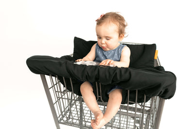 Baby Shopping Cart Cover - Black Fabric