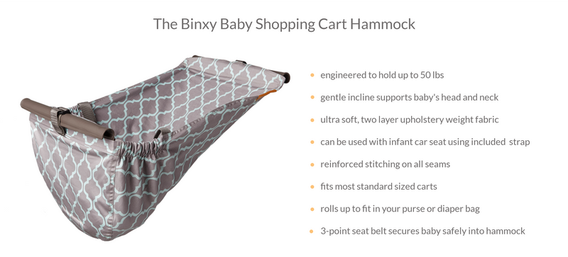 Baby Shopping Cart Hammock - Blue Little Arrow - Little BaeBae