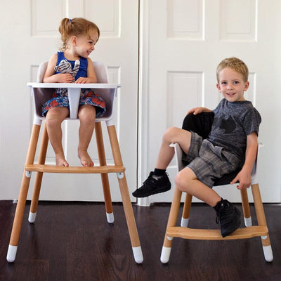 Modern Baby High Chair + Convertible Toddler Seat - Little BaeBae
