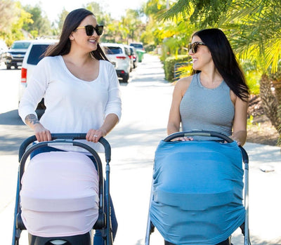 LUXE Blue Air Filtering Nursing + Car Seat Cover - Little BaeBae