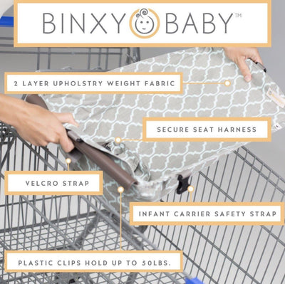 Baby Shopping Cart Hammock - Buffalo Check - Little BaeBae