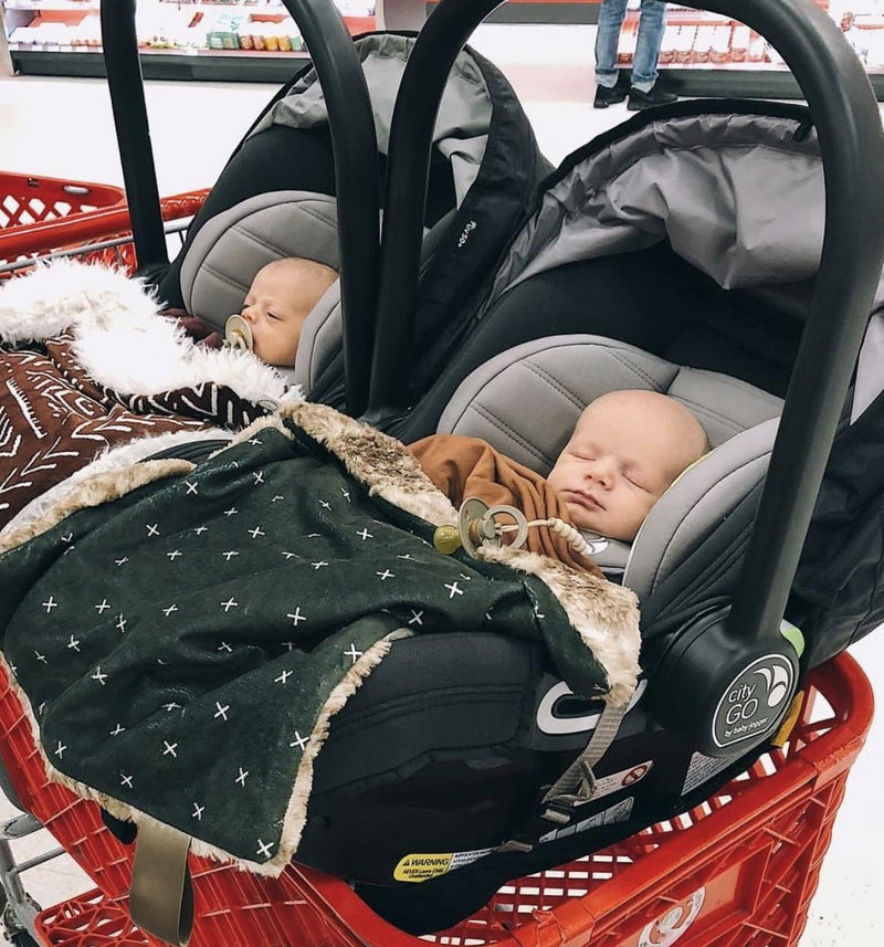 Baby Shopping Cart Hammock - Buffalo Check - Little BaeBae