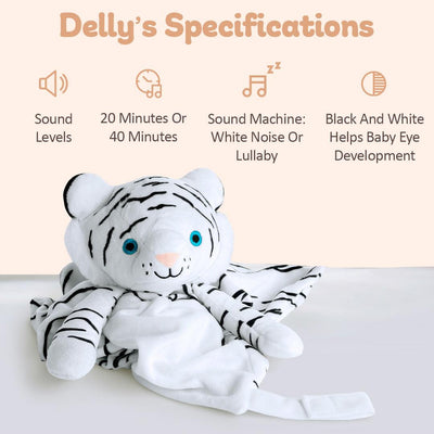 Delly the White Tiger - Lullaby & White Noise Plushie