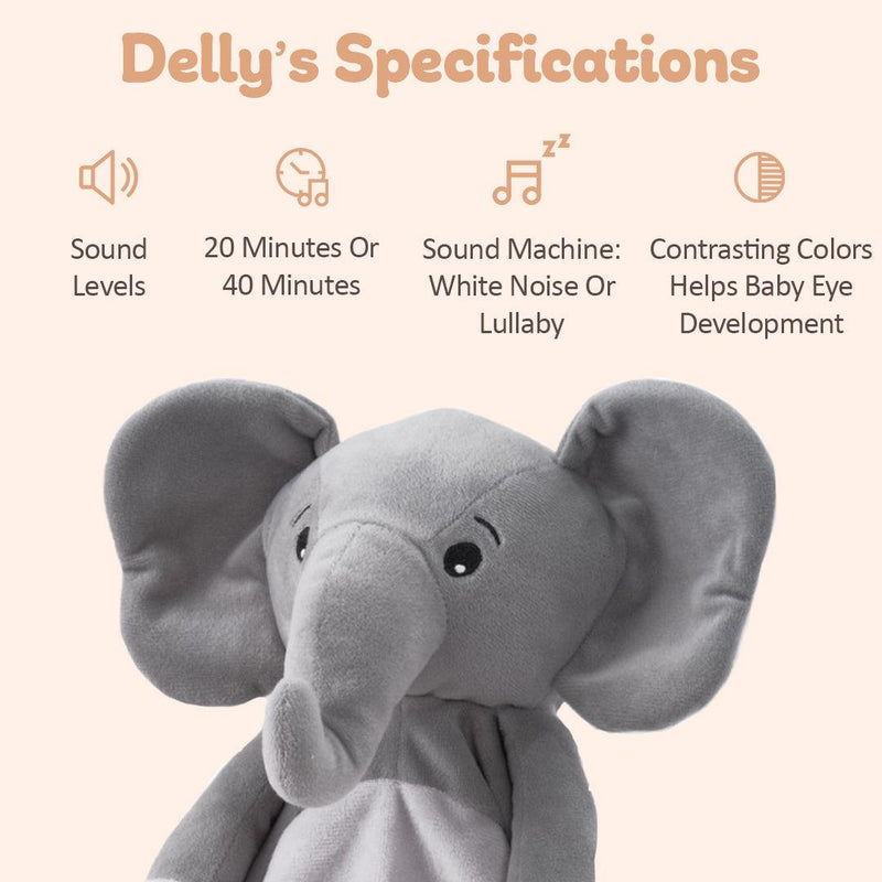 Ellie the Elephant - Lullaby & White Noise Plushie