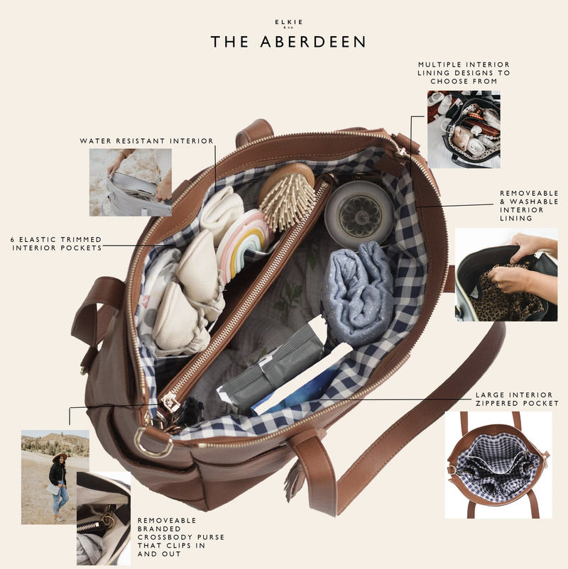 The Aberdeen - Stone (Ultimate Mom Bag) - Little BaeBae