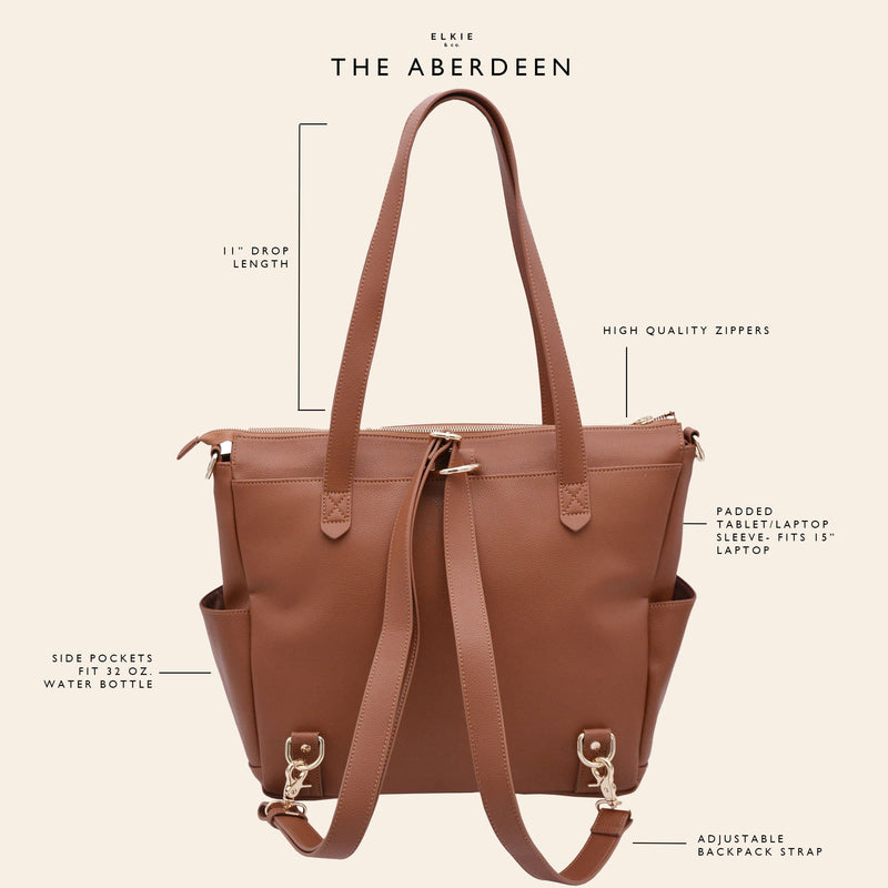 The Aberdeen - Ebony (Ultimate Mom Bag) - Little BaeBae