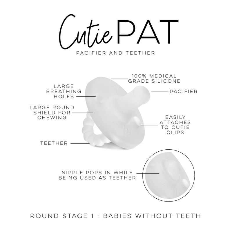 Cutie PAT Round - Pacifier And Teether - Little BaeBae